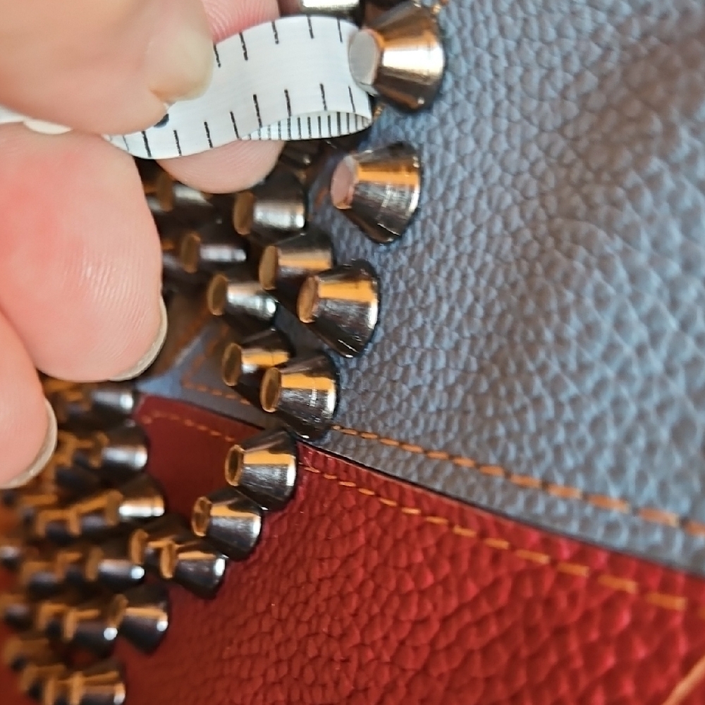 Amerileather Studded Multicolor Patchwork Tote Pu… - image 4